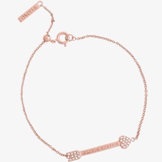 Olivia Burton Classic Arrow Rose Gold Tone Chain Bracelet OBJCOB35