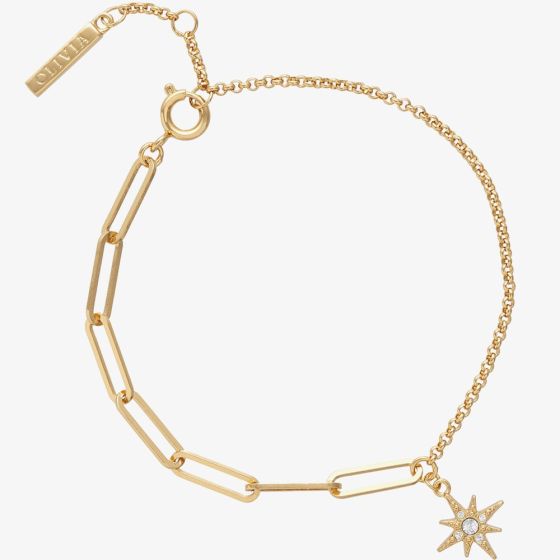 Olivia Burton Celestial North Star Mismatch Gold-Tone Bracelet OBJCLB47