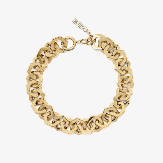 Olivia Burton Signature Gold Plated Honeycomb Link Chain Bracelet 24100089