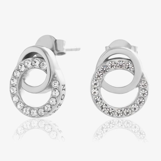 Olivia Burton Classic Interlink Silver Drop Stud Earrings OBJCOE220