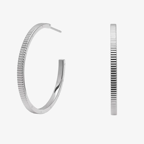 Olivia Burton Classic Linear Silver Hoop Earrings 24100010