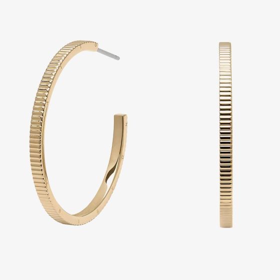 Olivia Burton Classic Linear Gold Plated Hoop Earrings 24100011
