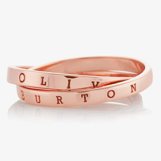Olivia Burton The Classics Rose Gold-plated Interlink Ring OBJCOR24