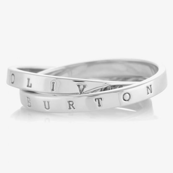 Olivia Burton The Classics Silver-plated Interlink Ring OBJCOR25