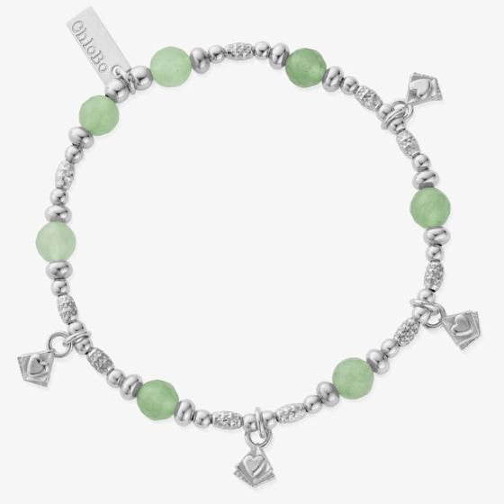 ChloBo Manifest Love Silver Aventurine Bead Bracelet SBAFO3420