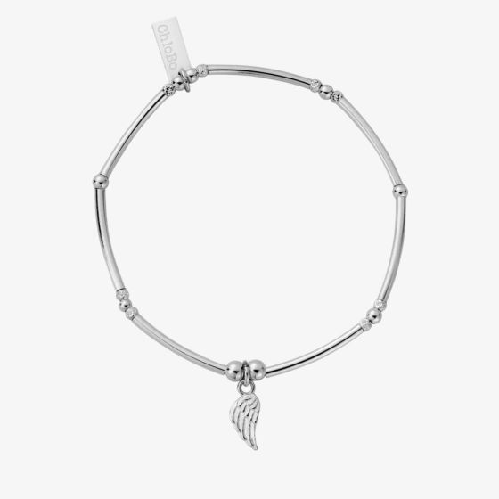 ChloBo Ladies Silver Divinity Within Wing Charm Bracelet SBMNFB2530