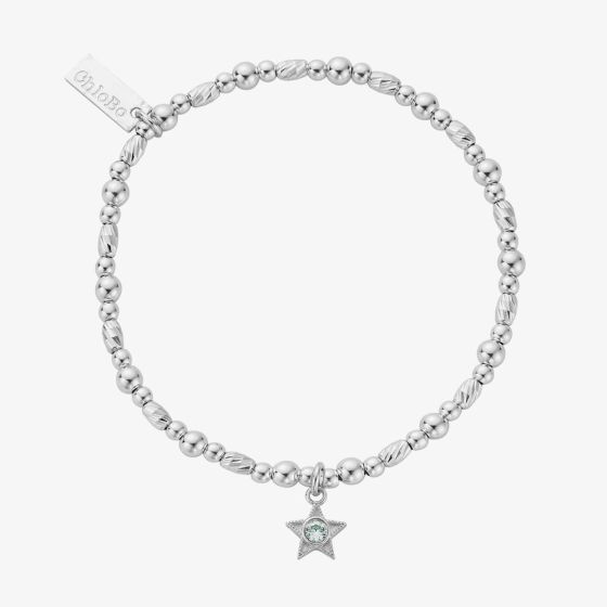 ChloBo Sterling Silver March Birthstone Bracelet SBBCB3484