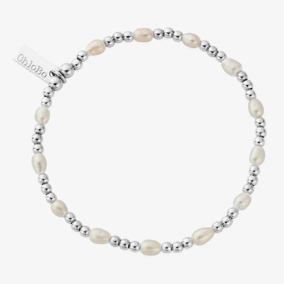 ChloBo Silver Cute Charm Pearl Bracelet SBRPCC