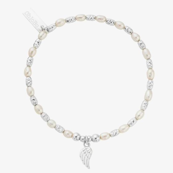 ChloBo Silver Forever And Always Pearl Bracelet SBRP2530