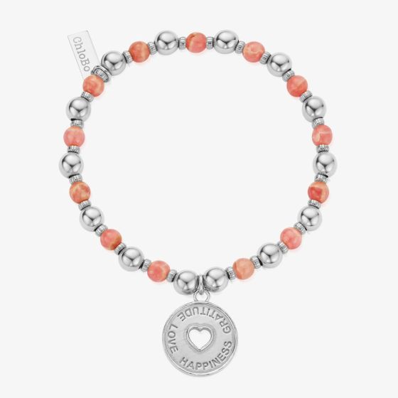 ChloBo Harmony Of The Heart Sterling Silver & Rhodochrosite Bracelet SBRHOH3590