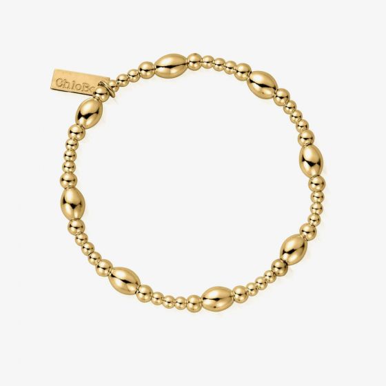 ChloBo Gold Plated Cute Oval Bracelet GBCOR