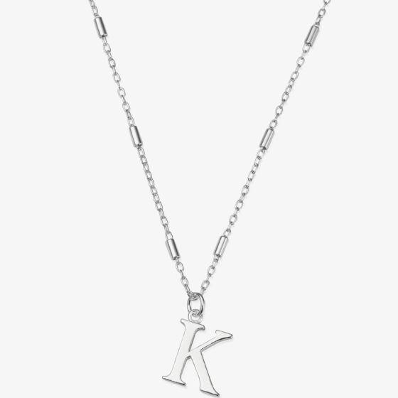 ChloBo Iconic Silver Initial K Necklace SNCC4040K