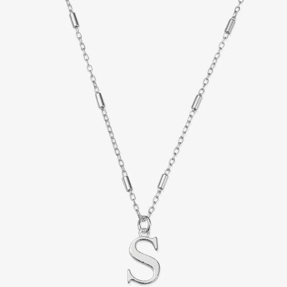 ChloBo Iconic Silver Initial S Necklace SNCC4040S