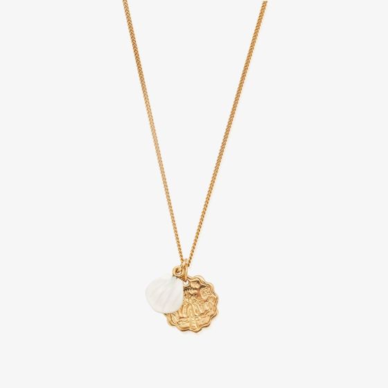 ChloBo Treasures Of Bali Dreamers Paradise 18ct Yellow Gold Plated Shell Pendant Necklace GNCC35353541