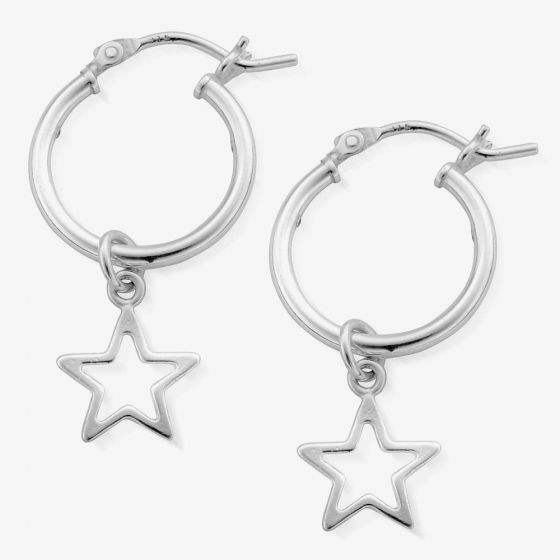 ChloBo Open Star Hoop Earrings SEH097