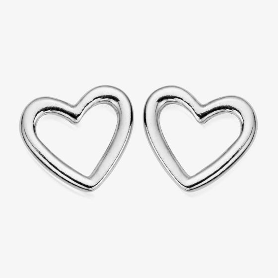 ChloBo Sterling Silver Open Heart Stud Earrings SEST532
