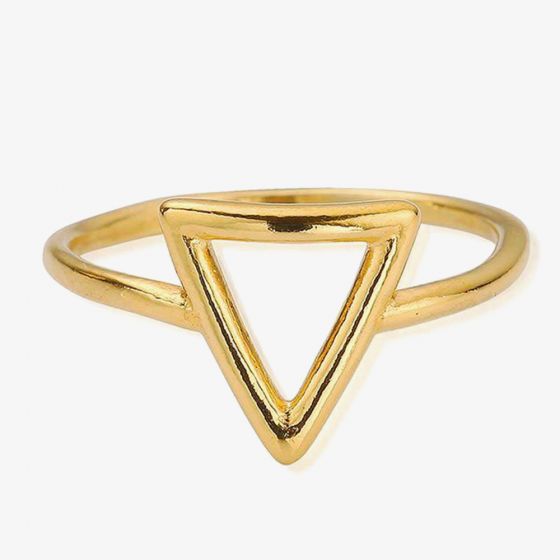ChloBo Cherish Gold Plated Triangle Midi-Ring GRCHE