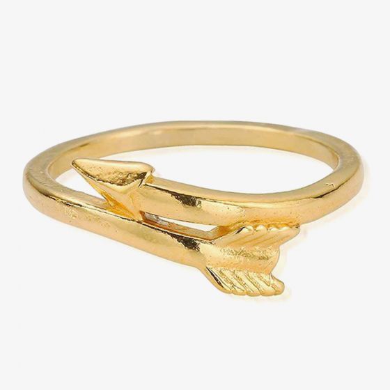 ChloBo Ladies Gold Plated Arrow Midi-Ring GRCHE