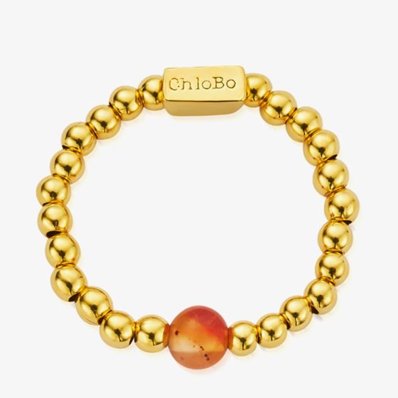 ChloBo Fearless Light 18ct Gold Plated & Sodalite Mini Ring GR_FA