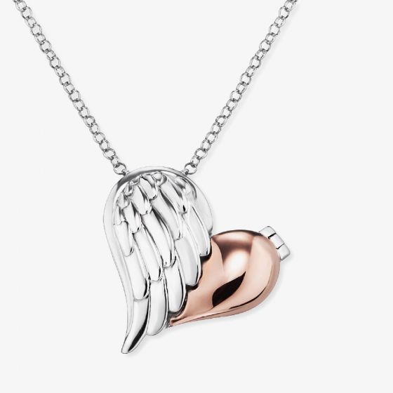 Angel Whisperer Two Tone With Love Locket Necklace ERN-WITHLOVE-02-BI