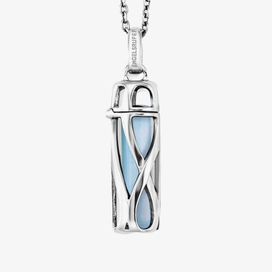 Angel Whisperer Powerful Stone Blue Agate Small Necklace ERN-HEAL-BA-S