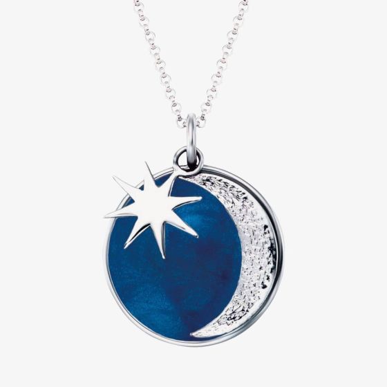 Angel Whisperer Sun, Moon & Stars Pendant Necklace ERN-MOON-PB