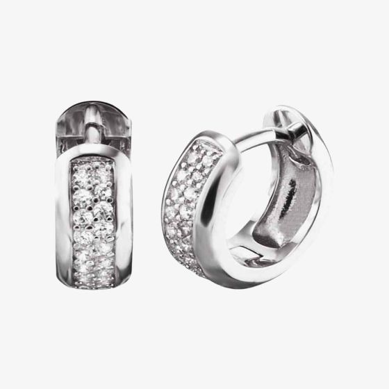 Angel Whisperer Cubic Zirconia Anna Hoop Earrings ERE-ANNA-ZI-CR