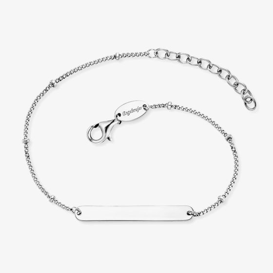 Angel Whisperer Silver ID Bar Bracelet ERB-ID-LILMOON