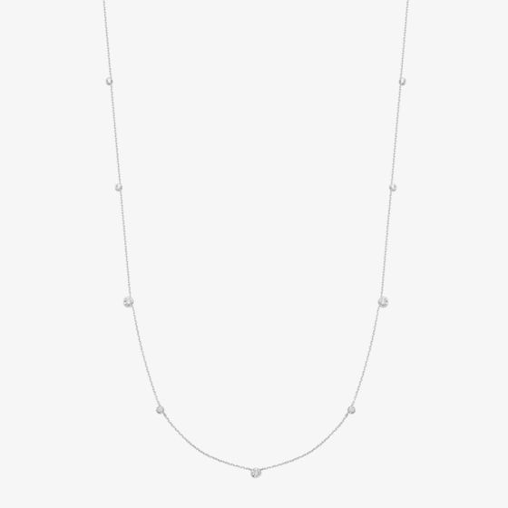 Ania Haie Miss Dainty Sterling Silver Multi Cubic Zirconia Station Necklace N065-06H