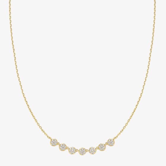Ania Haie Miss Dainty 14ct Gold Plated Multi Pave Cubic Zirconia Necklace N065-07G