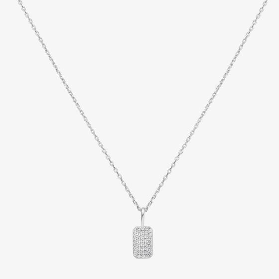 Ania Haie Sunny Sparkler Sterling Silver Pave Pendant Necklace N064-01H