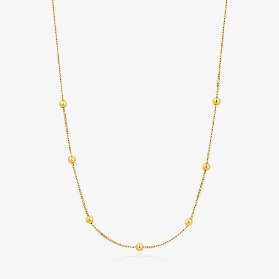 Ania Haie Modern Minimalism 14ct Gold Plated Beaded Necklace N002-03G