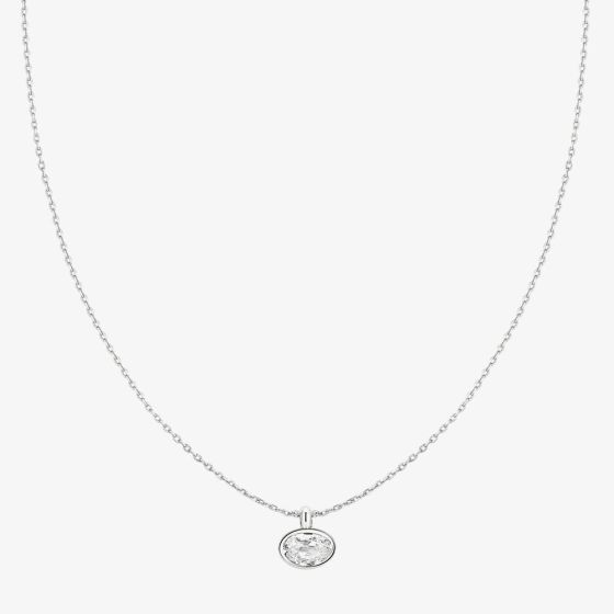 Ania Haie Sterling Silver Cubic Zirconia Organic Pebble Pendant N076-03H