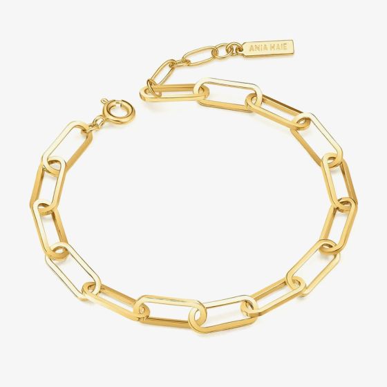 Ania Haie Vogue Maven 14ct Gold Plated Chunky Chain Link Bracelet B062-04G