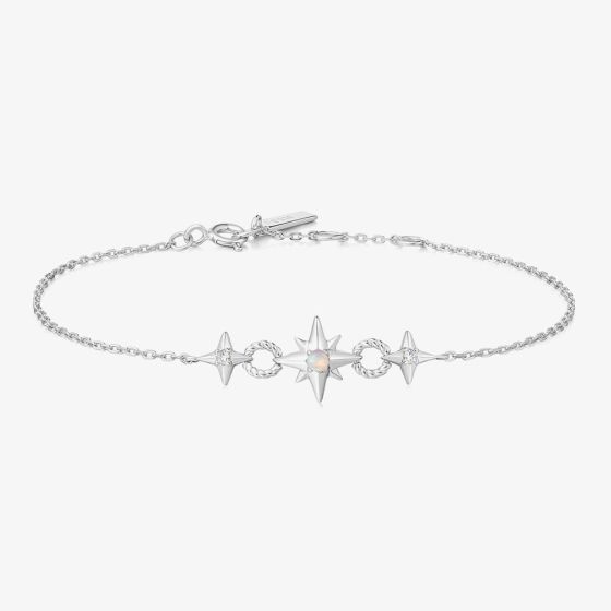 Ania Haie Chill Voyager Sterling Silver Linked Star Bracelet B063-05H