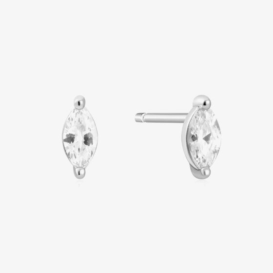 Ania Haie Sunshine Chaser Sterling Silver Marquise Cubic Zirconia Stud Earrings E059-02H