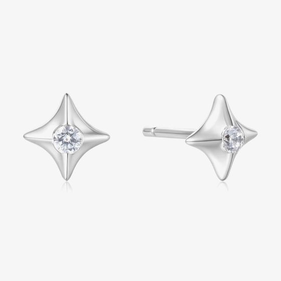 Ania Haie Sunny Sparkler Sterling Silver Cubic Zirconia Star Stud Earrings E064-02H