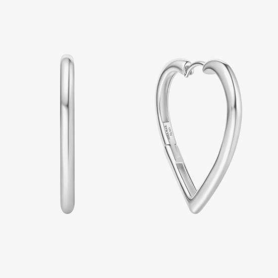 Ania Haie Sunny Sparkler Sterling Silver Heart Hoop Earrings E064-07H