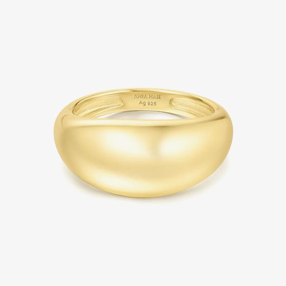 Ania Haie Vogue Maven 14ct Gold Plated Bold Dome Ring R062-01G