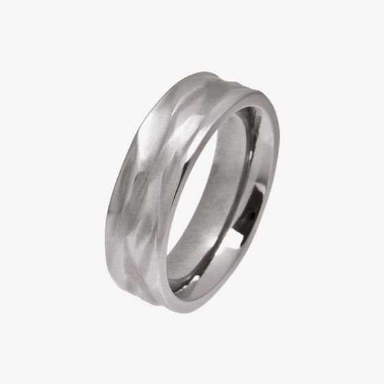 Ti2 Titanium 6mm Satin Ripple-Wave Ring T.LR1205.G