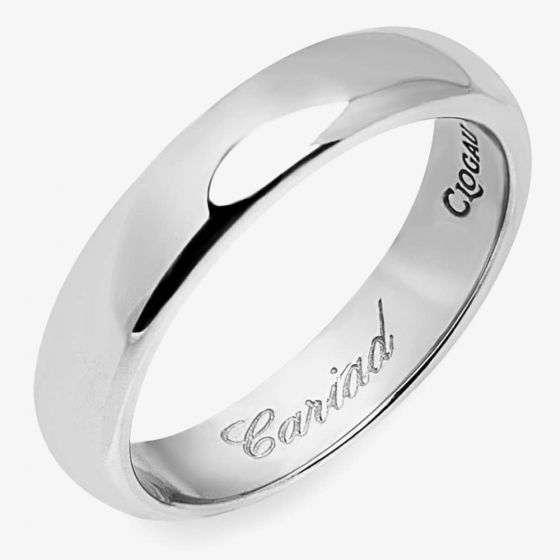 Clogau 9ct White Gold 4mm Cariad Wedding Ring WED4DW