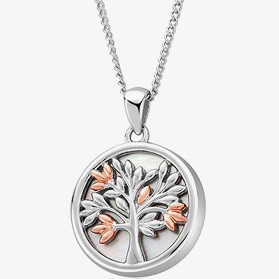 Clogau Tree of Life White Mother of Pearl Pendant Necklace 3SNTLCWP