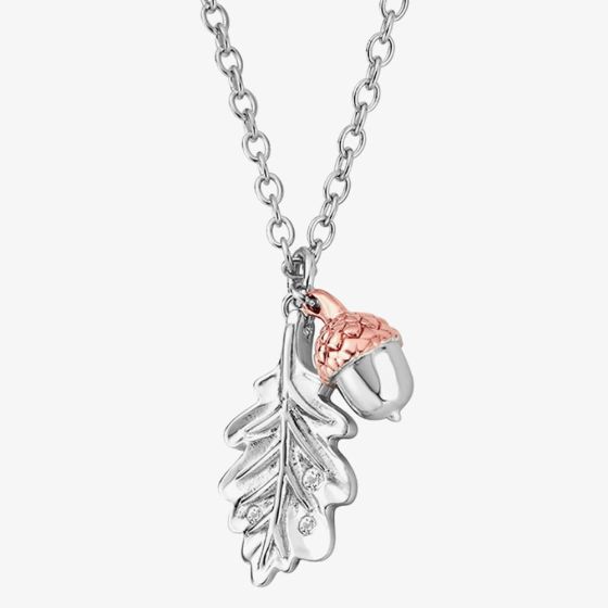 Clogau Royal Oak Leaf Pendant Necklace 3SROKDP