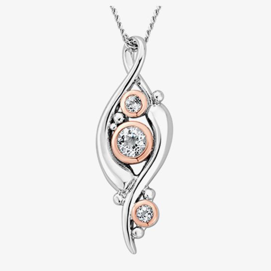 Clogau Pistyll Rhaeadr White Topaz Necklace 3SSWF0345