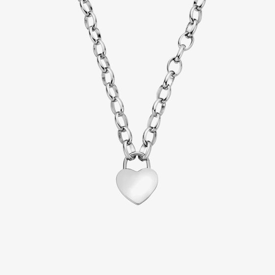 Clogau Sterling Silver & Rose Gold Heart Padlock Necklace 3SCAR951