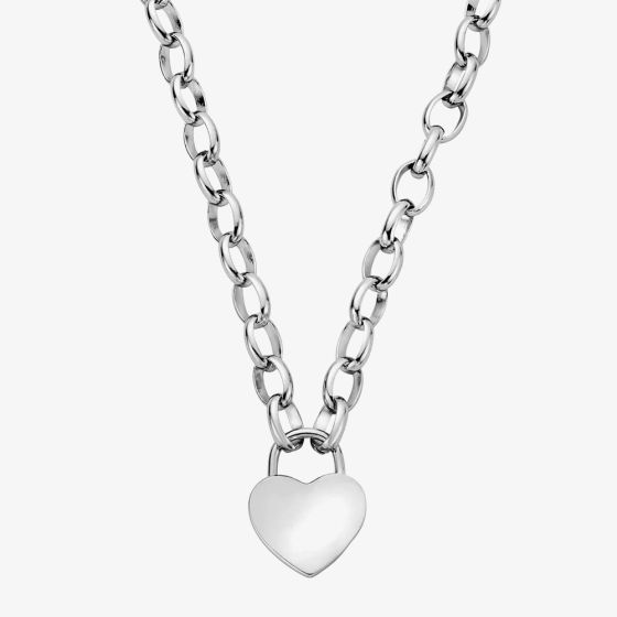 Clogau Sterling Silver & Rose Gold Heart Padlock Necklace 3SCAR951