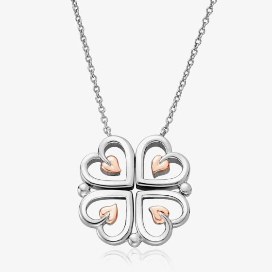Clogau Tree of Life Sterling Silver Heart Necklace 3STOL0623