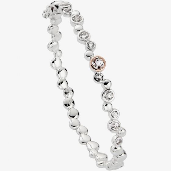 Clogau Silver 9ct Rose Gold Celebration Bangle 3SMBG2