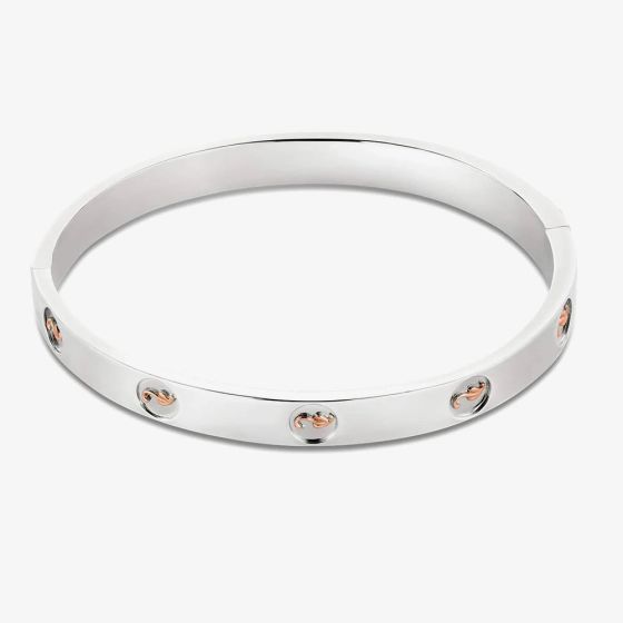 Clogau Insignia Sterling Silver Bangle 3STOLMNBG1