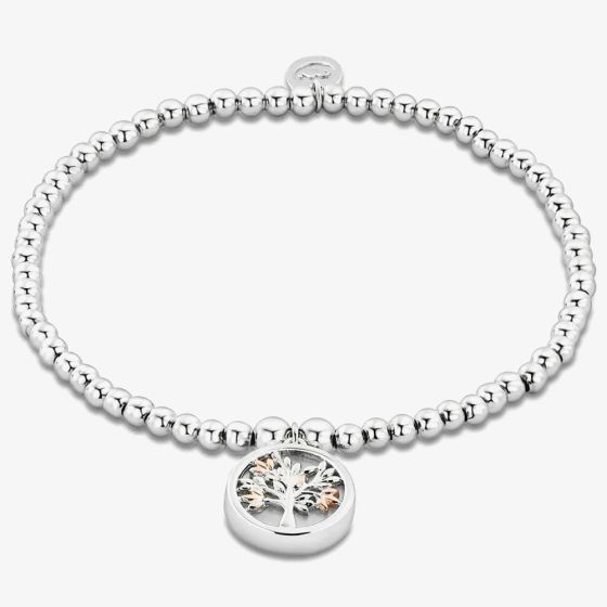 Clogau Tree Of Life 9ct Two Tone Mother Of Pearl Circle Affinity Bracelet 3SBB92R